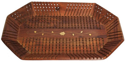 Onlineshoppee CAC20 Solid Wood Tray Brown, Pack of 1 Onlineshoppee CAC20 Solid Wood Tray Brown, Pack of 1