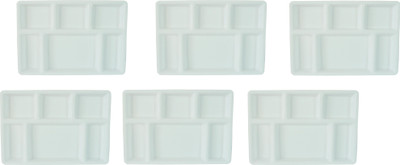 29% OFF on THW Six Sections Acrylic Thali Solid Plastic Plate Set White, Pack of 6 29% OFF on THW Six Sections Acrylic Thali Solid Plastic Plate Set White, Pack of 6