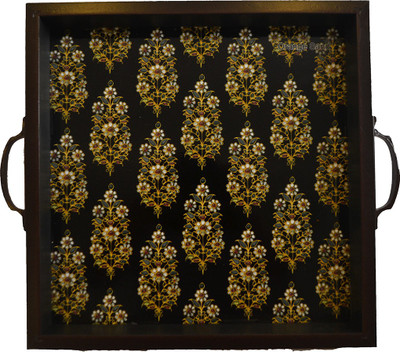 3% OFF on The Orange Sand Jewel Printed Wood Tray Black, Pack of 1 3% OFF on The Orange Sand Jewel Printed Wood Tray Black, Pack of 1