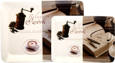 5% OFF on Superware Rose Work Printed Melamine Tray Set White, Brown, Pack of 2 5% OFF on Superware Rose Work Printed Melamine Tray Set White, Brown, Pack of 2