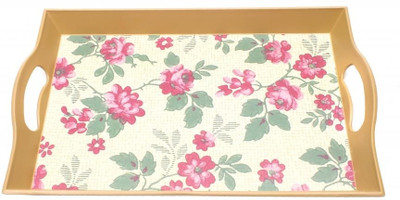 24% OFF on Fennel Serving Printed Plastic Tray Multicolor, Pack of 1