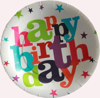 Shop A Party Happy Birthday Printed Paper Plate Shop A Party Happy Birthday Printed Paper Plate