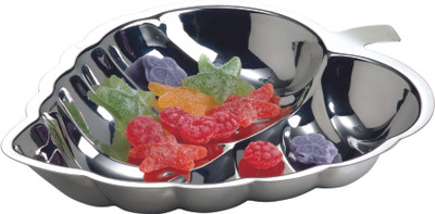 31% OFF on Mesoware Big Leaf Solid Stainless Steel Tray White, Pack of 1