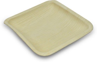 ArecaGoodPlates 200mm Square Hammered Wood Plate Beige, Pack of 30 ArecaGoodPlates 200mm Square Hammered Wood Plate Beige, Pack of 30