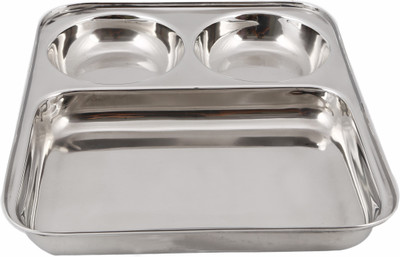 23% OFF on Ndura Delight Bhojan Plate Solid Stainless Steel Plate Set Silver, Pack of 2 23% OFF on Ndura Delight Bhojan Plate Solid Stainless Steel Plate Set Silver, Pack of 2