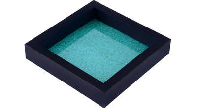 30% OFF on Sangu Studio Boutique Green Sand Stone Tile Serving Solid Wood Tray Green, Pack of 1