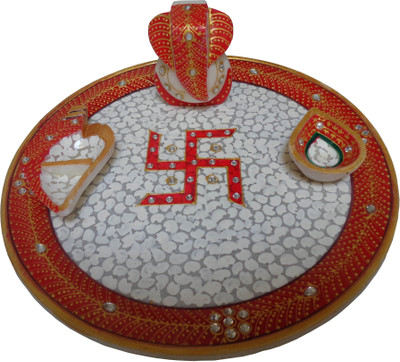 47% OFF on Parvidvap Handicrafts PMA4 Marble Pooja & Thali Set 47% OFF on Parvidvap Handicrafts PMA4 Marble Pooja & Thali Set
