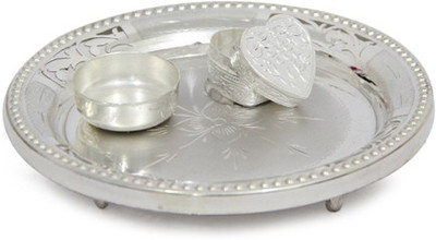 37% OFF on GiftsbyMeeta Silver Plated Pooja & Thali Set 37% OFF on GiftsbyMeeta Silver Plated Pooja & Thali Set