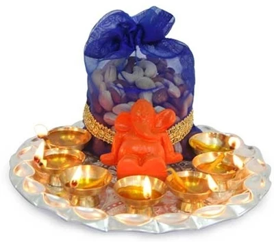 1% OFF on Gifts By Meeta Iron Pooja & Thali Set 1% OFF on Gifts By Meeta Iron Pooja & Thali Set