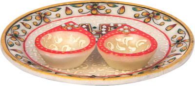 51% OFF on Deco Junction Marble Pooja & Thali Set