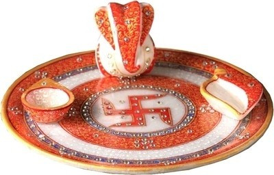 62% OFF on Traditional Rajasthan Ganesh and Sindoor Chopra Marble Pooja & Thali Set 62% OFF on Traditional Rajasthan Ganesh and Sindoor Chopra Marble Pooja & Thali Set