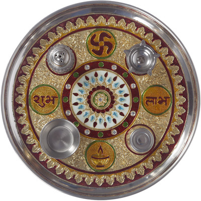 46% OFF on Smile2u Retailers Steel Pooja & Thali Set