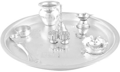 50% OFF on Rajlaxmi Silver Plated Pooja & Thali Set 50% OFF on Rajlaxmi Silver Plated Pooja & Thali Set