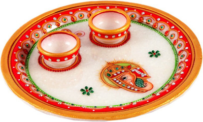 10% OFF on Treasure Hunt Ganesha Embellished Marble Pooja & Thali Set 10% OFF on Treasure Hunt Ganesha Embellished Marble Pooja & Thali Set