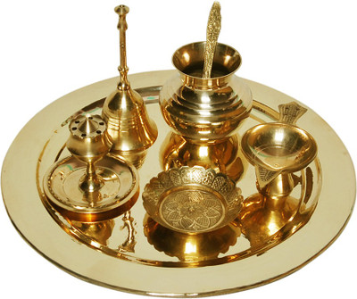20% OFF on MA Design Hut Brass Pooja & Thali Set