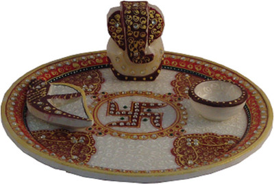 35% OFF on Apkamart Decorated Marble Pooja Plate Marble Pooja & Thali Set 35% OFF on Apkamart Decorated Marble Pooja Plate Marble Pooja & Thali Set