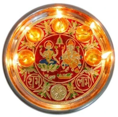 1% OFF on Gifts By Meeta Iron Pooja & Thali Set