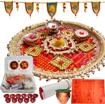 15% OFF on Creativity Centre Diwali With Sampurna Kit Stainless Steel Pooja & Thali Set