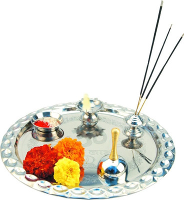 50% OFF on Silver Queen Stainless Steel Pooja & Thali Set 50% OFF on Silver Queen Stainless Steel Pooja & Thali Set