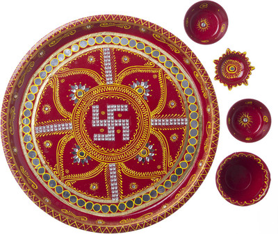 60% OFF on Smile2u Retailers Steel Pooja & Thali Set