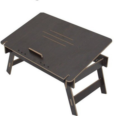 IBS Table Mate Adjustable Portable Laptop Study Working Woodentable Wooden Designer Coloured With Adjustable Height Solid Wood Portable Laptop Table (Finish Color - GREY)