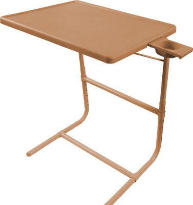 TABLE MATE Beige Platinum Tablemate With Double Foot Rest Adjustable Folding Study Cupholder Kids Reading Breakfast Plastic Portable Laptop Table (Finish Color - Beige)