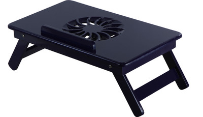 TABLEMATE II Heavy Duty Kids Office Study Reading Adjustable Wooden Black Bed Mate Engineered Wood Portable Laptop Table (Finish Color - PURPLE)
