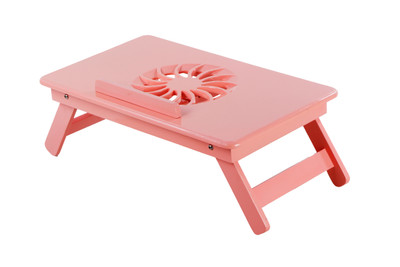 TABLEMATE II Heavy Duty Kids Office Study Reading Adjustable Wooden Pink Bed Mate Engineered Wood Portable Laptop Table (Finish Color - Pink) - PLLEK2RU4EEYXZHR