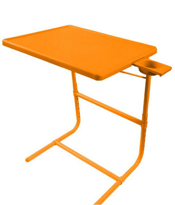 TABLE MATE PLATINUM DOUBLE FOOT REST ADJUSTABLE FOLDING KIDS MATE HOME OFFICE READING WRITING ORANGE TABLEMATE WITH CUPHOLDER Plastic Portable Laptop Table (Finish Color - Orange)
