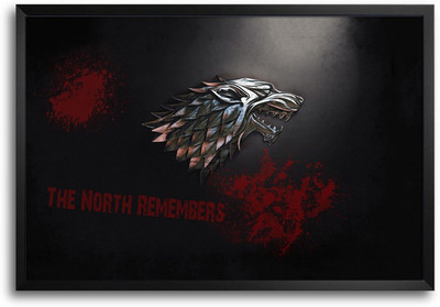 46% OFF on ShopMantra Game of Thrones The North Remember Laminated Frame Poster Paper Print