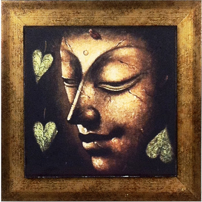 22% OFF on Lord buddha facing west mounted on a fibre frame Fine Art Print