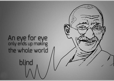 37% OFF on An Eye For Eye Quote Poster (18 x 12 Inches) by Shopkeeda Paper Print