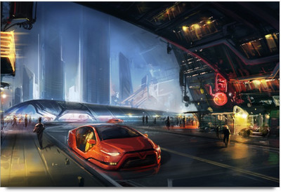 Amy Future City Street with Hi-Tech Cars Resembling Advance Technology 3D Poster Amy Future City Street with Hi-Tech Cars Resembling Advance Technology 3D Poster