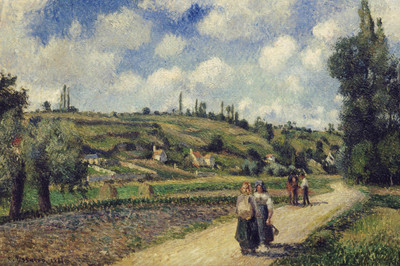 25% OFF on Print of Landscape near Pontoise, the Auvers Road, 1881 Canvas Art