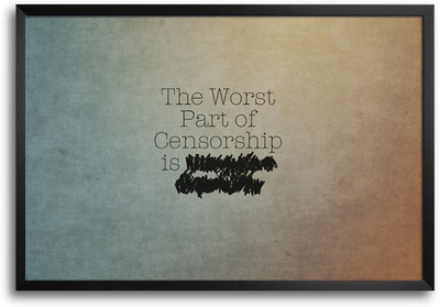 46% OFF on ShopMantra Censorship Minimal Laminated Frame Poster Paper Print 46% OFF on ShopMantra Censorship Minimal Laminated Frame Poster Paper Print