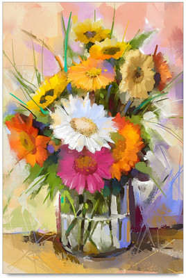 75% OFF on Amy Multicolor Flower Pot 3D Poster