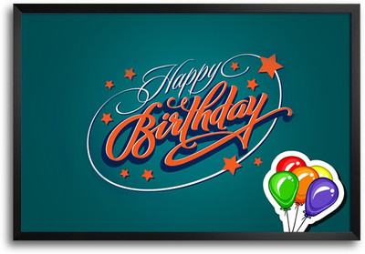 46% OFF on Happy Birthday -SMFP00002254 Laminated Framed Paper Print