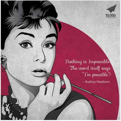 42% OFF on PosterGuy NASSCOM 10000 Startups 'Audrey Hepburn' quote MotivationalPoster Paper Print