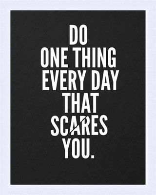 22% OFF on Painting Mantra Framed - Do One Thing Everyday That Scare You Paper Print