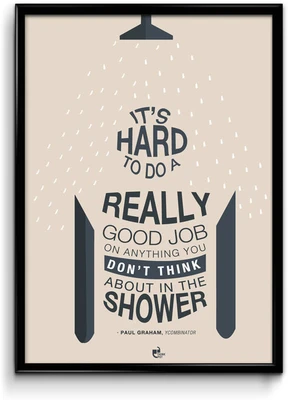 20% OFF on Thinkpot Hard To Do A Really Good Job - Paul Graham , Ycombinator Framed Paper Print