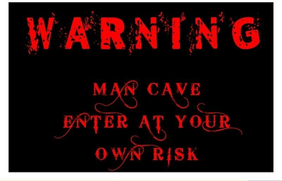 37% OFF on Man Cave - Enter at Your Own Risk Paper Print