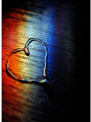 37% OFF on Lovely Heart With Liquid Poster (12 x 18 Inches) by Shopkeeda Paper Print