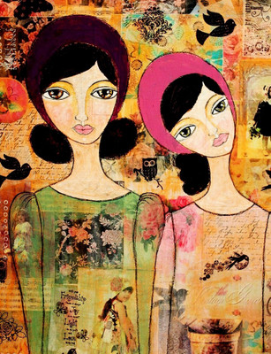 70% OFF on Canvas Painting Without Frame - Girls Canvas Art