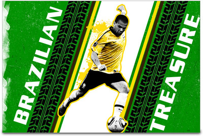 53% OFF on ShopMantra Dani Alves Brazil Football Poster Paper Print