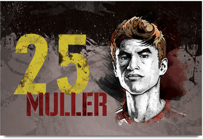 53% OFF on Shopmantra Muller Footballer Poster Paper Print