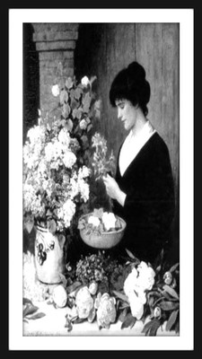 37% OFF on Lady With Flowers Painting Fine Art Print 37% OFF on Lady With Flowers Painting Fine Art Print