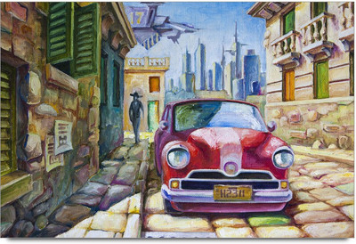 53% OFF on Vintage Car on Street Crayon Painting Laminated Poster Paper Print 53% OFF on Vintage Car on Street Crayon Painting Laminated Poster Paper Print