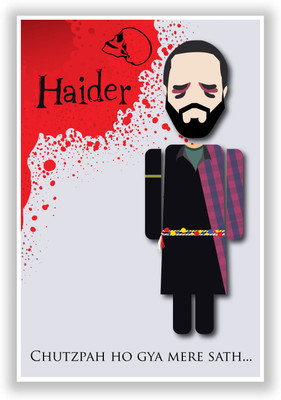 27% OFF on Haider Chutzpah Ho Gaya Mere Sath Design Poster Paper Print