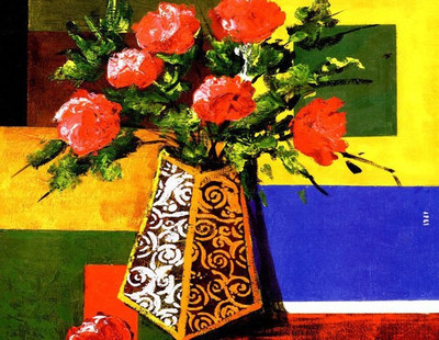 77% OFF on meSleep flowerpot Canvas Pianting without Frame Canvas Art