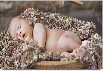 53% OFF on Cute Baby Sleeping Laminated Poster Paper Print